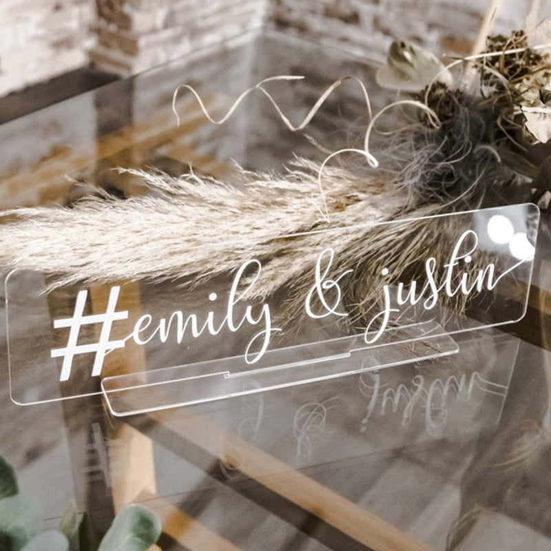 Wedding Hashtag, Classic, Minimalist, Garden and Outdoor Style Wedding