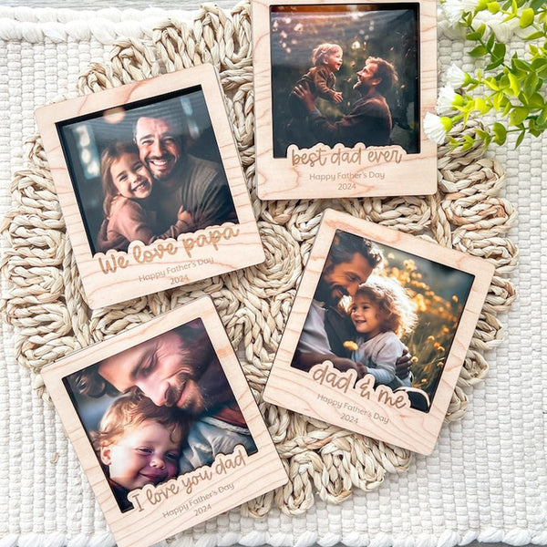 Personalized Fridge Magnet, Custom Photo Frame, Father’s Day Frame