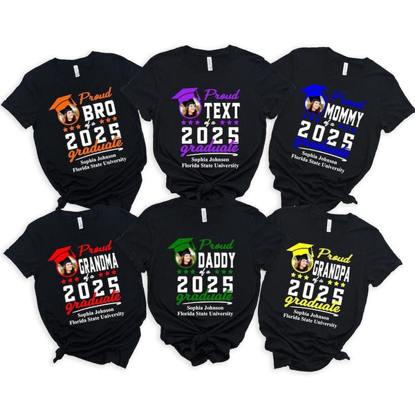 Add the Photo 2025 Graduation Shirts,Custom Proud Family Shirt