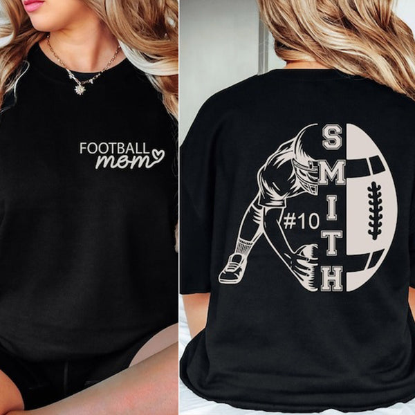 Customized Football Mom Sweatshirt - Your Name Football Sweatshirt Hoodie