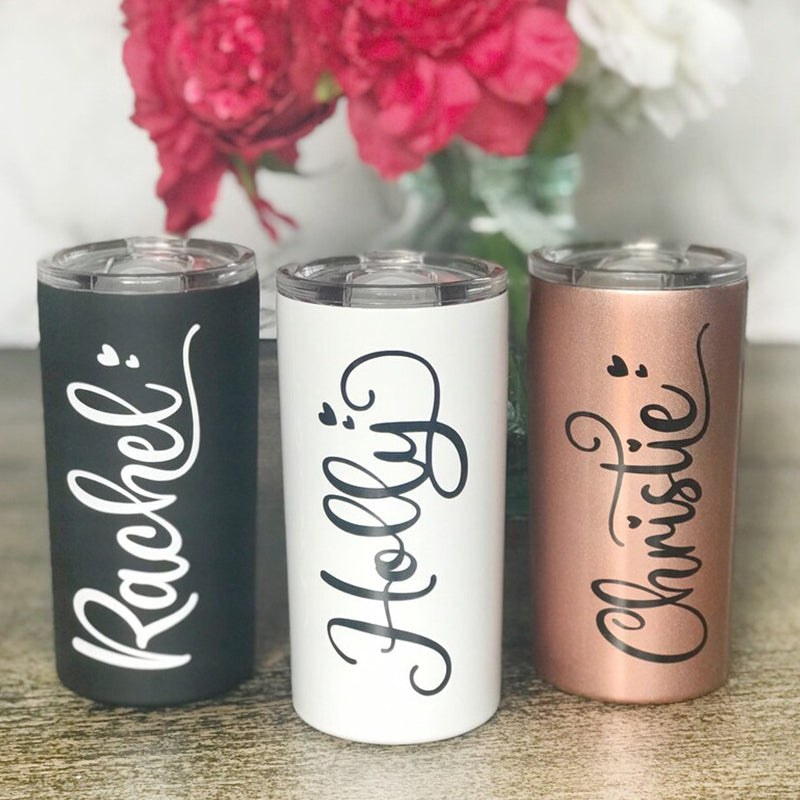 Personalised 12oz Tumbler/ Bridesmaids Tumbler/ Birthday Party Favors/ Party Favor/ Kids Insulated Water Tumbler Cup