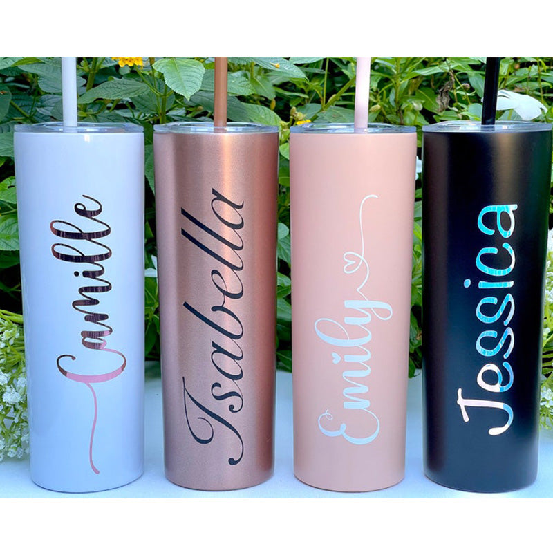 Custom Tumbler with Lid and Straw - Personalized Tumbler, Personalized Gift for Mom, Gift for Her