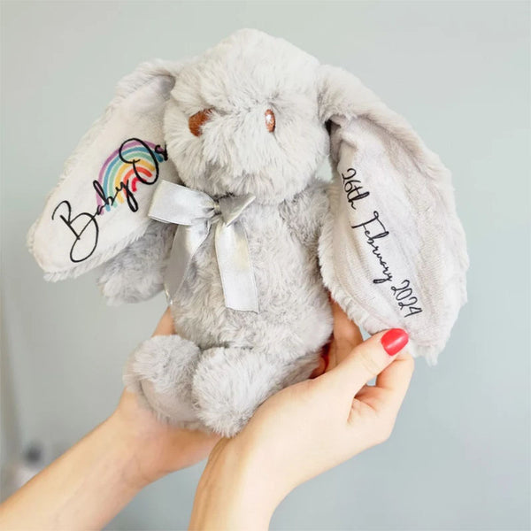 Personalised Bunny, Rainbow Baby, Baby Gift, Gift For Her, Gift For Him