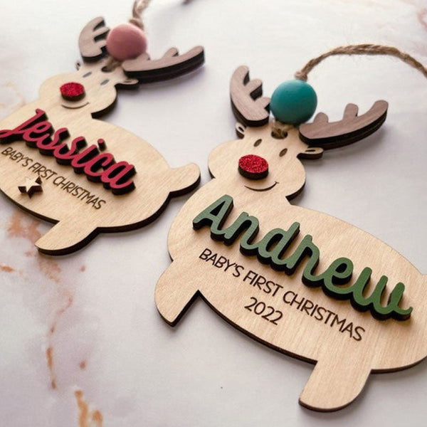 Baby’s First Christmas Ornament 2023|Reindeer Ornament