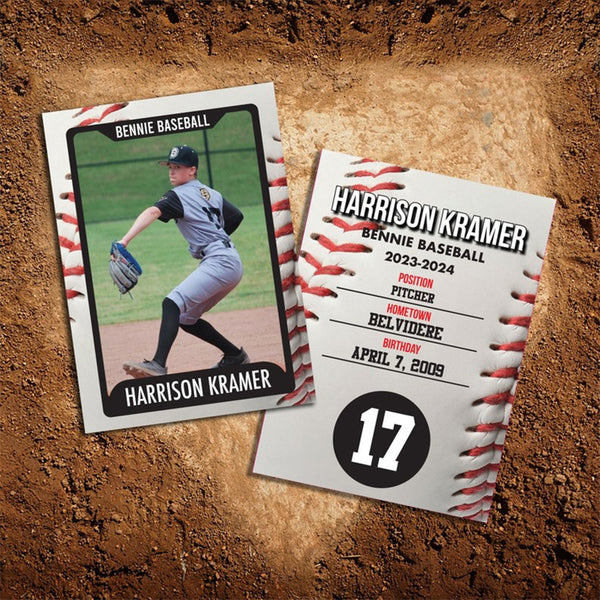 Personalized UV Printed Metal Baseball Card, Personalized Sports Card