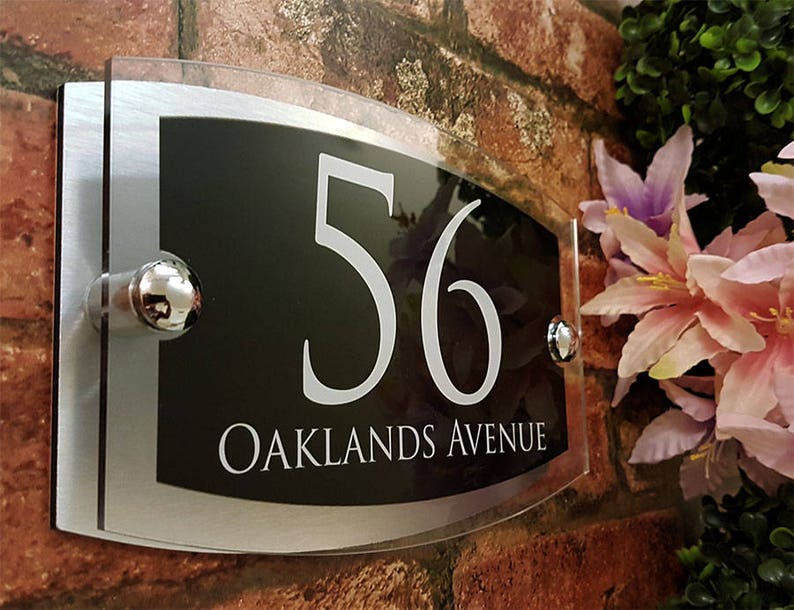 Acrylic & Aluminium House signs Door Number