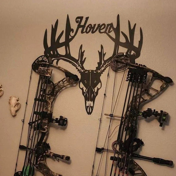 Personalized Metal Deer Skull Rack