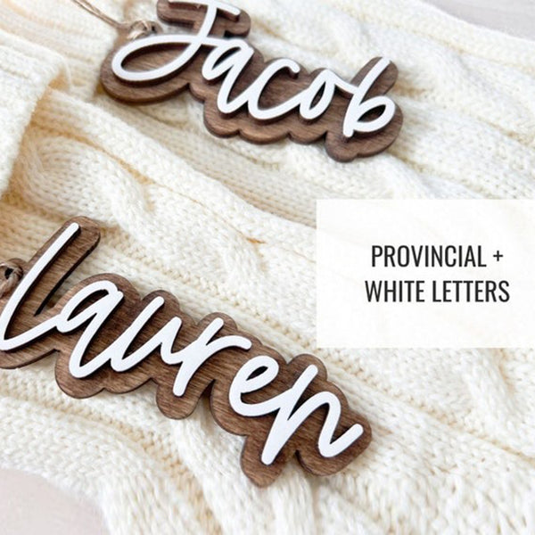 Personalized Stocking Tags | Wooden Name Tags