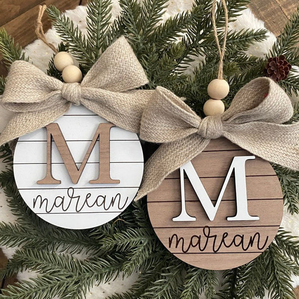 Family Name Christmas Ornament | Last Name | Monogram