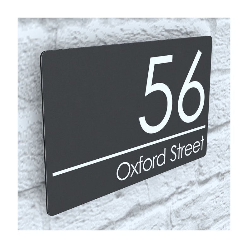 Modern Contemporary Property Number Door Sign Plaque