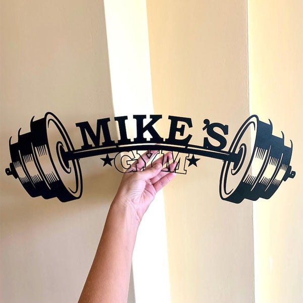 Personalized Gym Metal Sign Custom Name Plaque