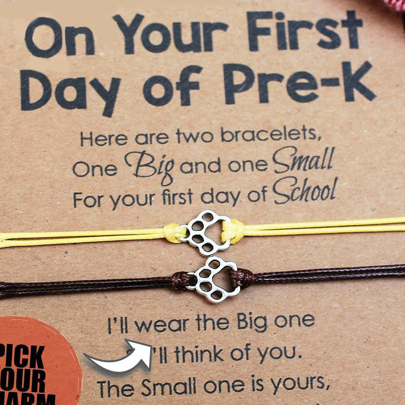 Back to School Bracelet, First Day of School First Day of Kindergarten Friendship Bracelet