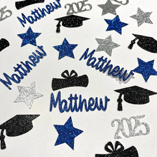 Personalized Graduation Confetti: Custom Name & Year for Class of 2025 , Custom Name 90 Pieces