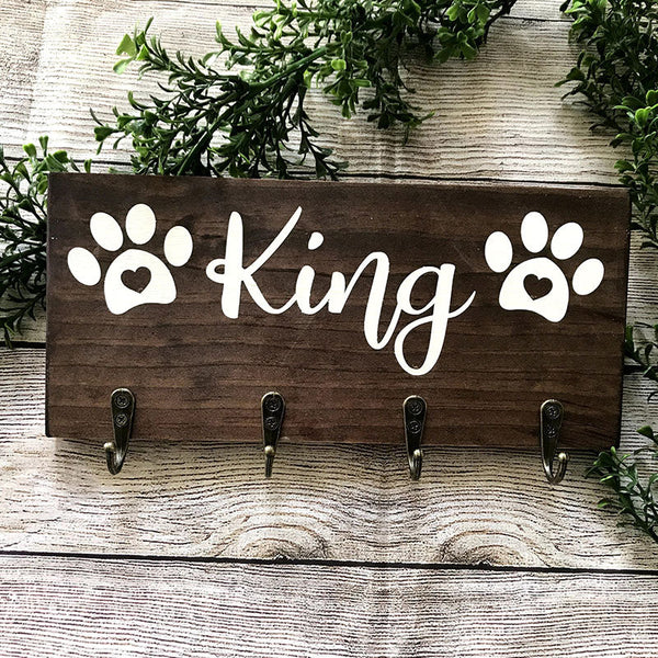 Personalized Dog Leash Holder For Wall