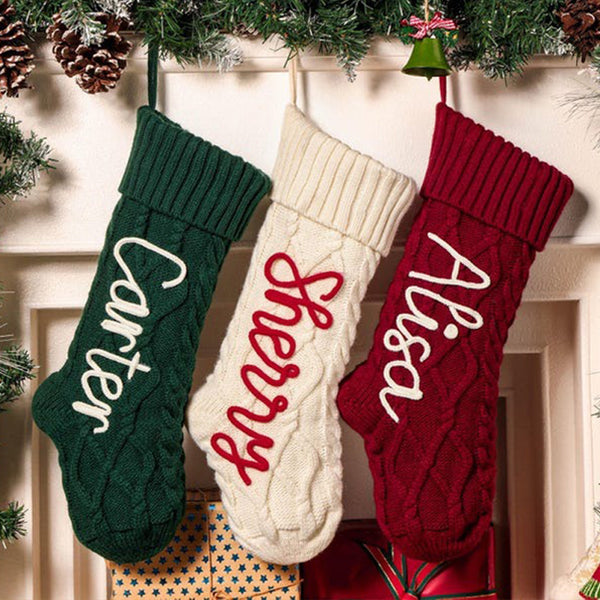 Personalized Christmas Stocking Embroidered Holiday Stocking