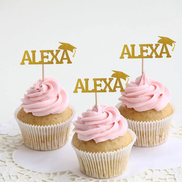 Graduation decorations 2025, ustom Cupcake Toppers