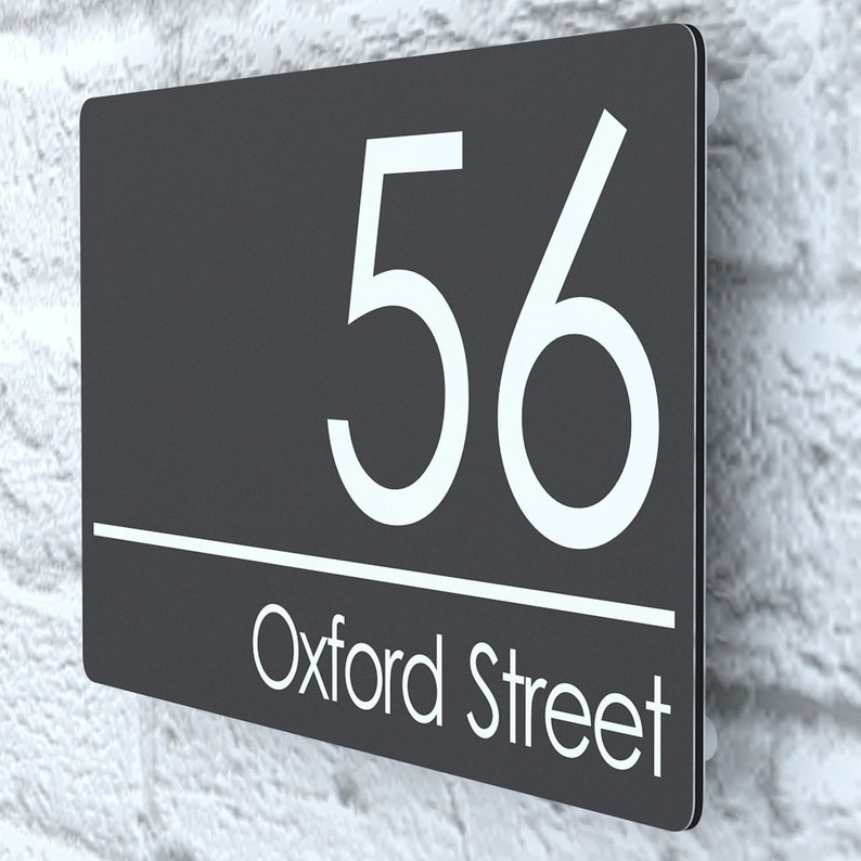 Modern Contemporary Property Number Door Sign Plaque