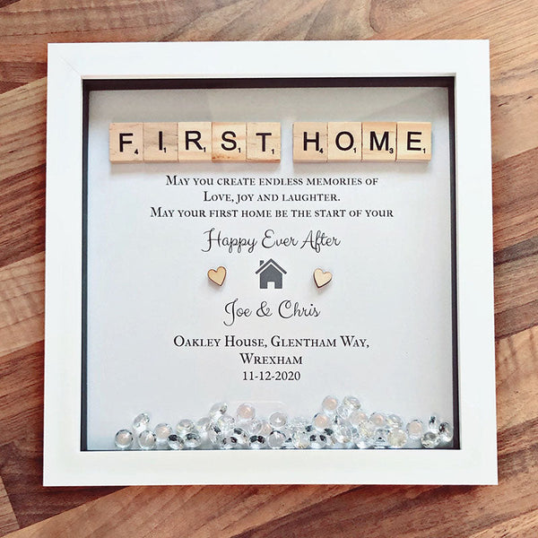 Personalised New Home First home gift. New home frame. First home frame