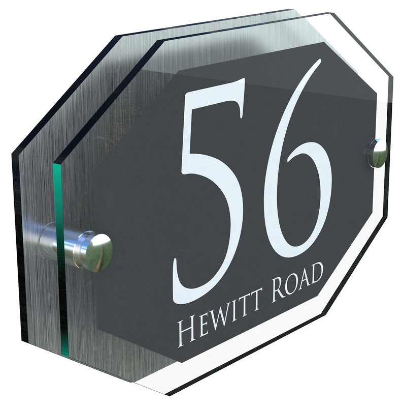 Contemporary House Sign Plaques Door Number