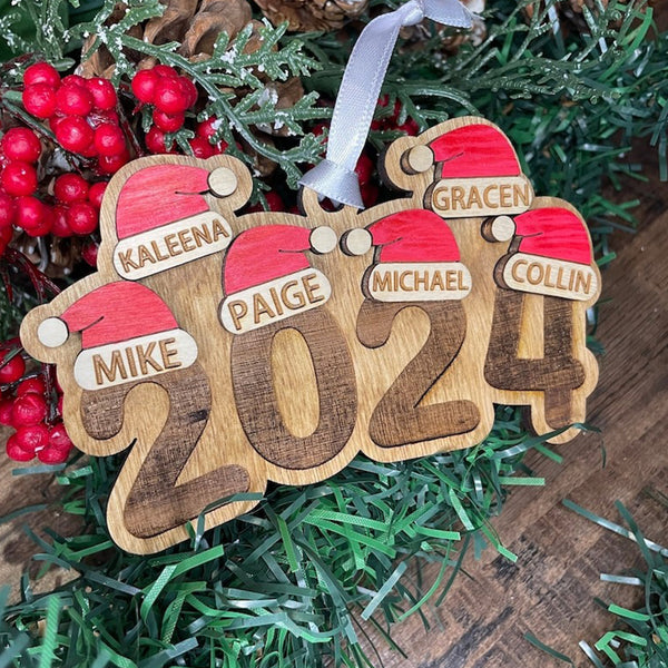 Family Ornament, Personalized Christmas Ornament