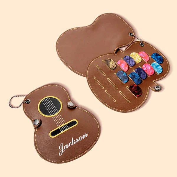 Personalized Guitar-Shaped Portable PU Leather Guitar