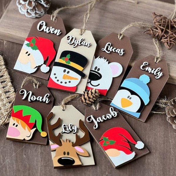 Reindeer Personalized Christmas Stocking Tags