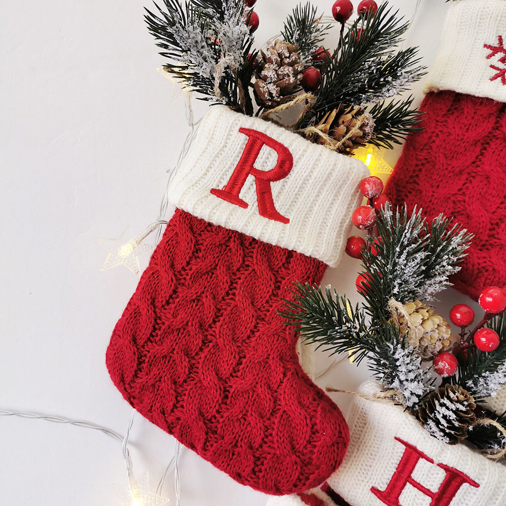 Christmas stockings personalized Christmas sock Christmas gift Handmade knitted