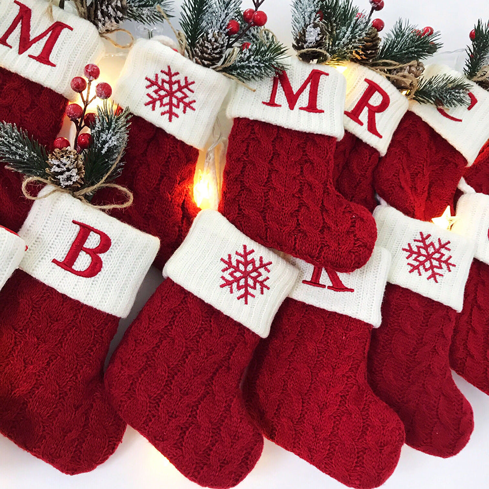 Christmas stockings personalized Christmas sock Christmas gift Handmade knitted