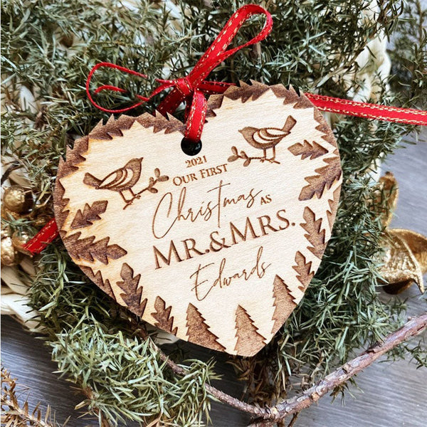 Wood Personalised Christmas Ornament