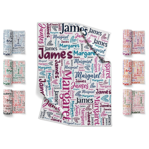 Personalized Blanket, Couple Gifts, Name Blanket