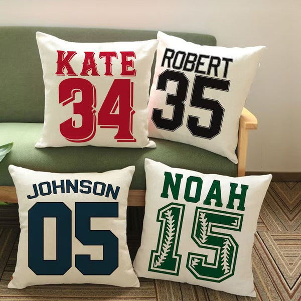 Personalized Sports Pillow Case - Home Decorations，Customized Baseball Basketball Football Soccer Pillows Case