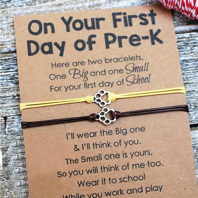 Back to School Bracelet, First Day of School First Day of Kindergarten Friendship Bracelet