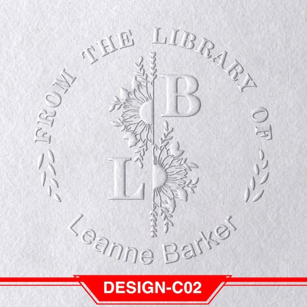 Book Embosser Personalized , Custom Stamp Embosser, Book Stamp, From The Library Of Stamp, Library Stamp