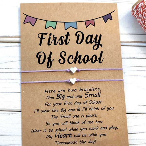 First Day of School Bracelet, First Day of Pre K, Kindergarten Bracelet