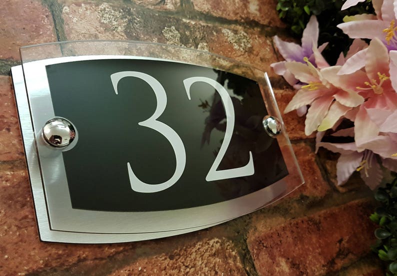 Acrylic & Aluminium House signs Door Number