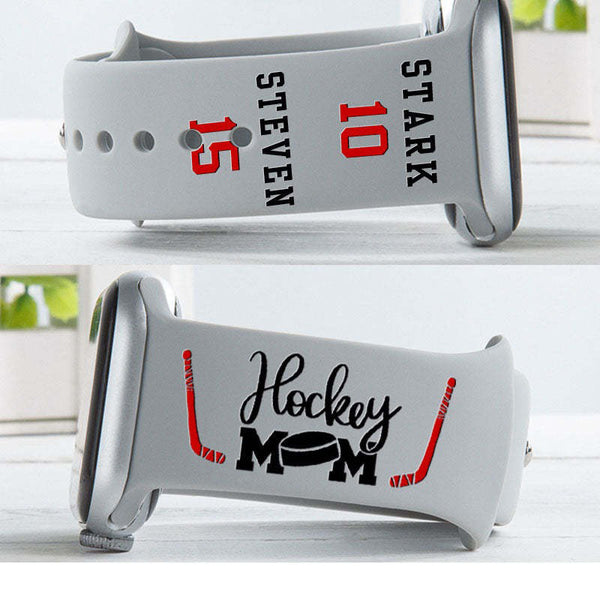 Custom Hockey Mom Gift With Player's Name & Number For Watchband