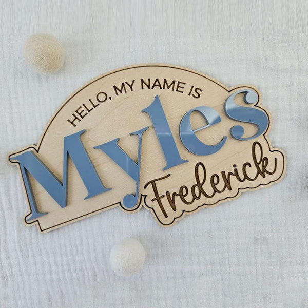 Name Sign For Baby Personalized Newborn Birth Announcement Sign Wooden