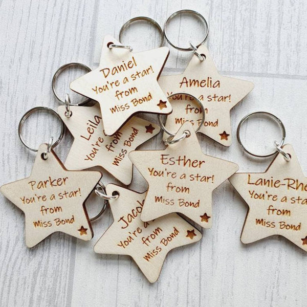 Student incentive gift; Student gift; you're a star;  teacher gifts; homeschooling gift; star keyrings