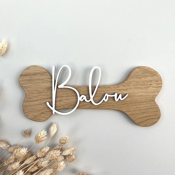 Dog name plate personalized