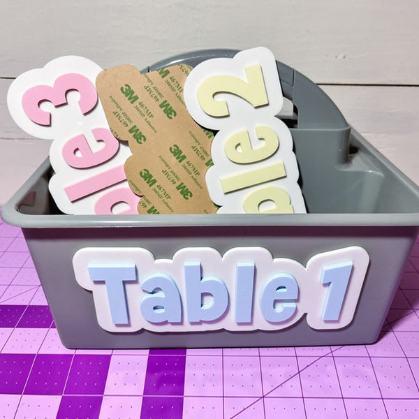 Acrylic Classroom Table Numbers