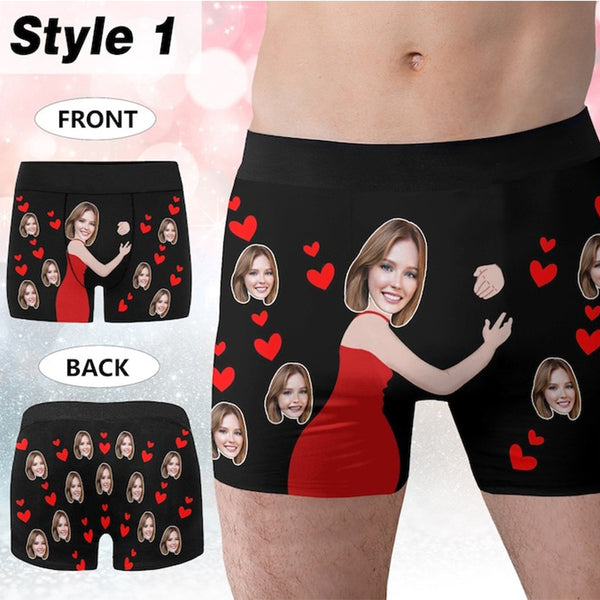 Personalized Boxers for Husband, Custom Face Underwear