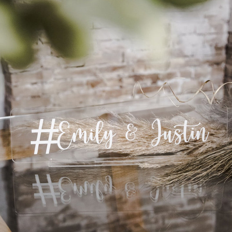 Wedding Hashtag, Classic, Minimalist, Garden and Outdoor Style Wedding