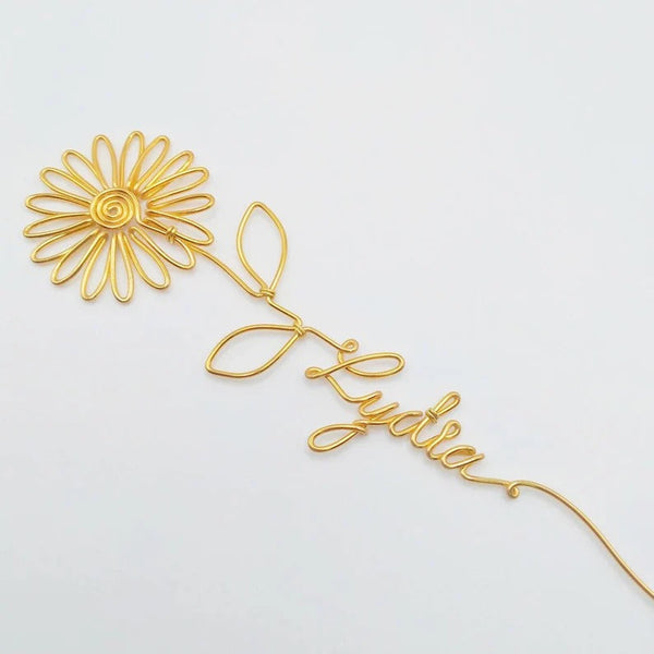 Daisy Wire Name, Personalized Gift, Name Bookmark