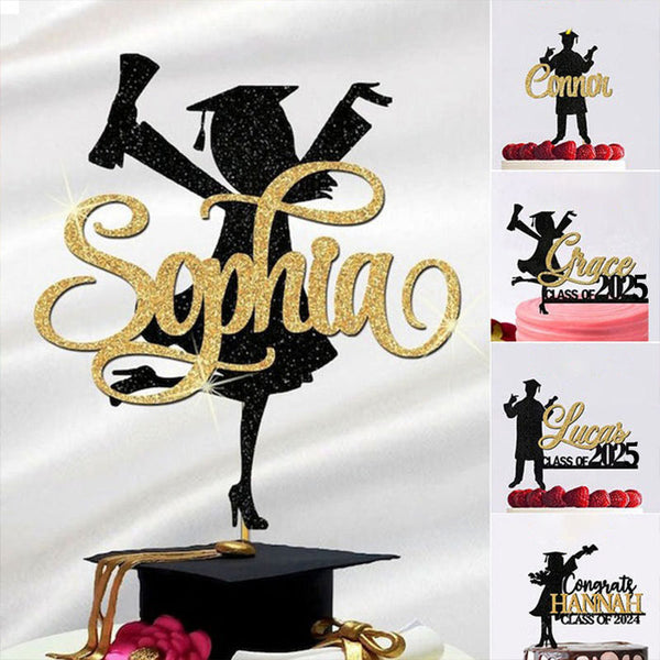 Personalized Graduation Congrats Decor Cake Topper Class of 2025