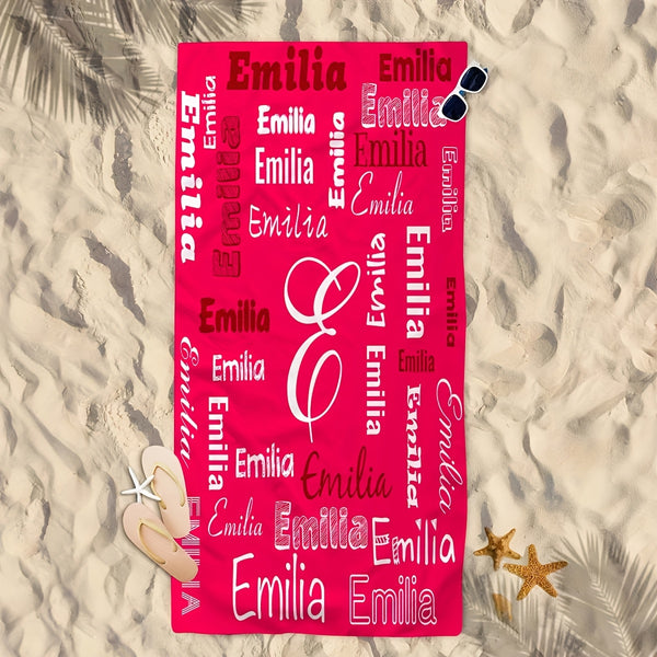 Personalized Name Beach Towel - Super Soft