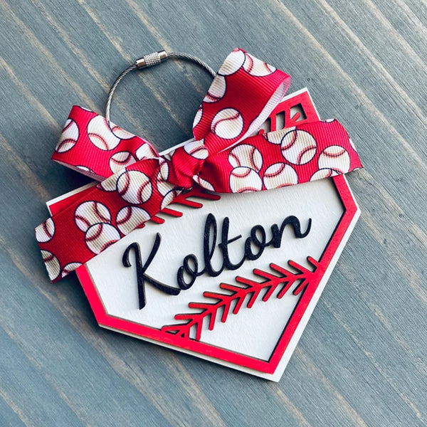 Baseball bag tag, Bogg bag accessory, Bog bag charm, Baseball mom Softball mom