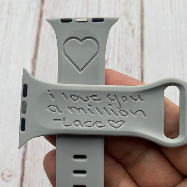 Personalized Inscription Apple Watch Bands Your Handwriting or Our Fonts