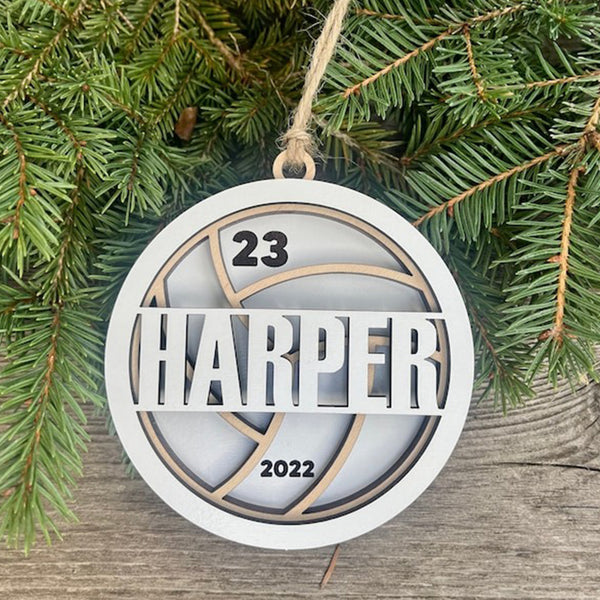 Personalized Volleyball Christmas Ornament