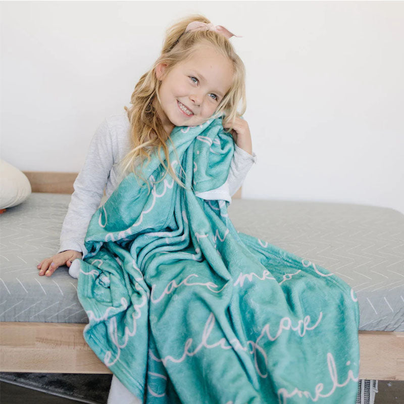 Handwritten Personalized Blanket for Kids - Personalized Blanket for Adults