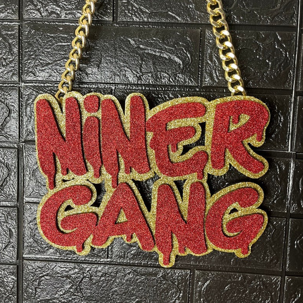 49er Niner Gang Niner Empire Wooden Chains Bling chain